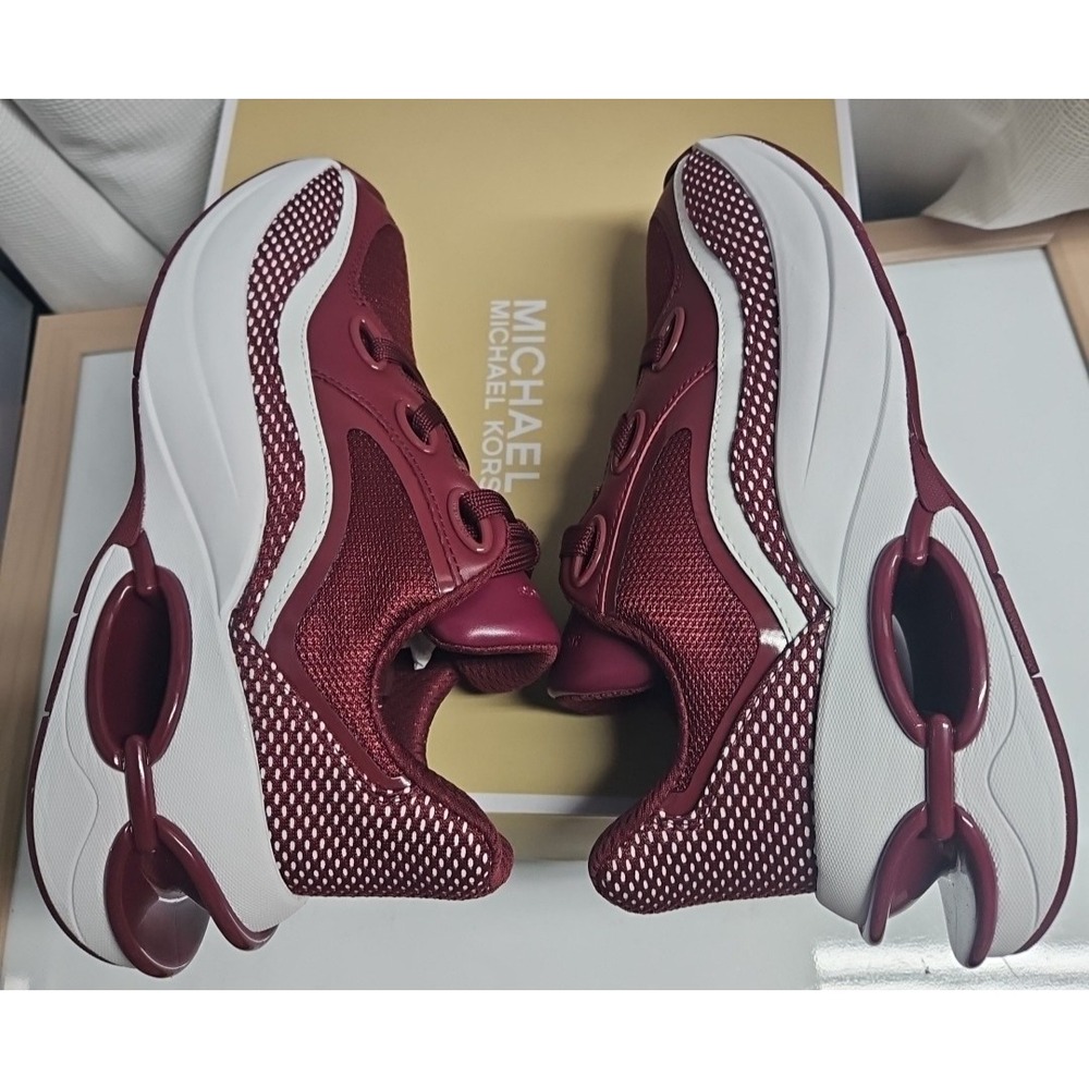 Michael Kors Women's Toni Trainer Textile /leather upper‎ Mulberry US 7 sneakers - Picture 6 of 11